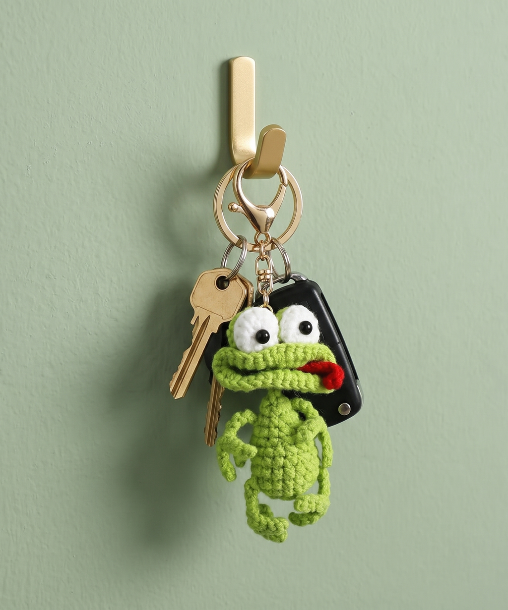 Crochet Derpy Duck Keyring