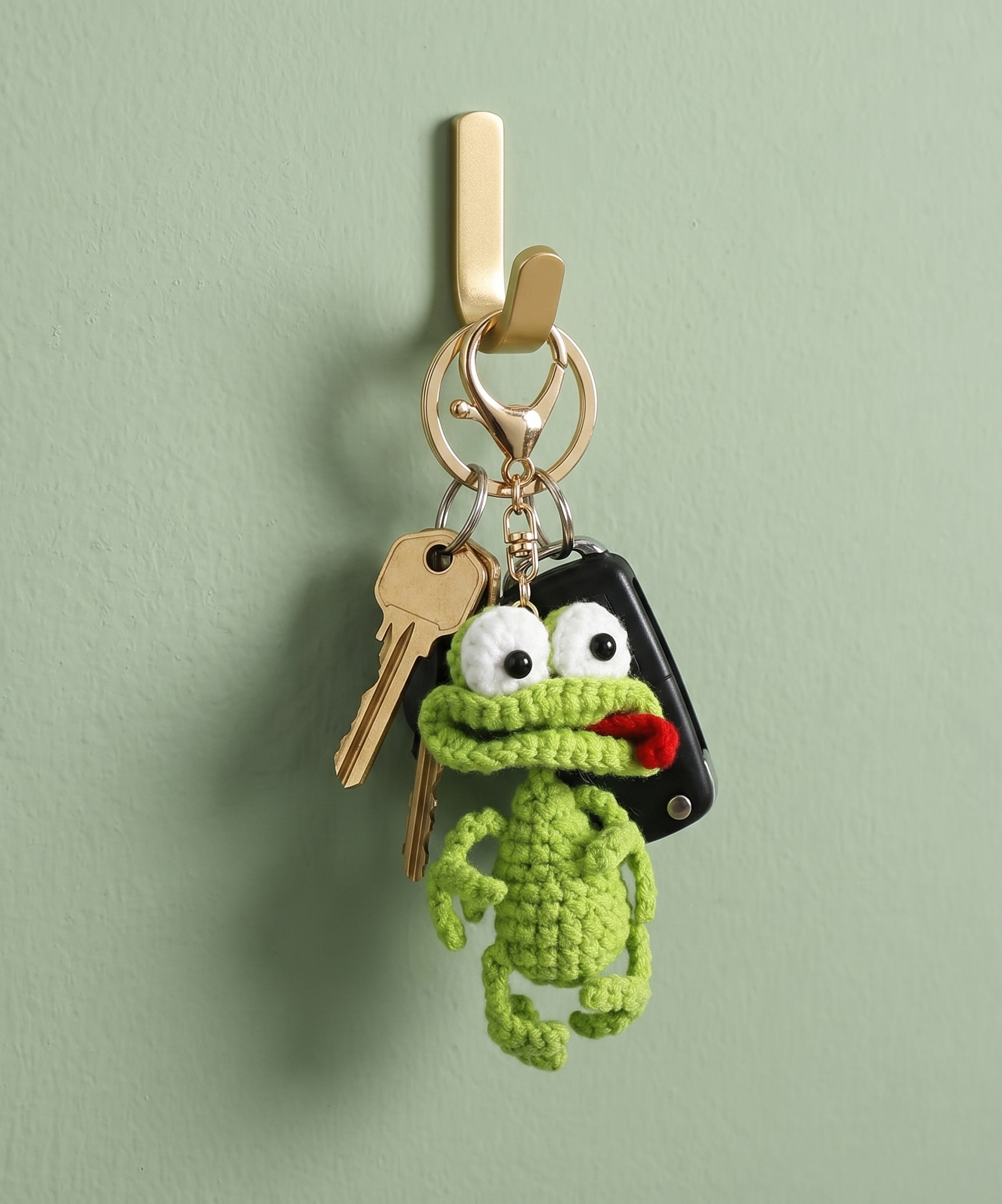 Crochet Derpy Duck Keyring