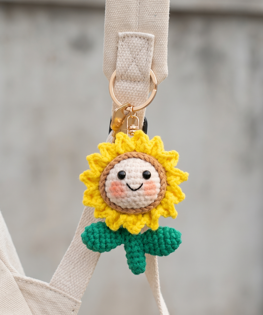 Crochet cactus keyring second colour option