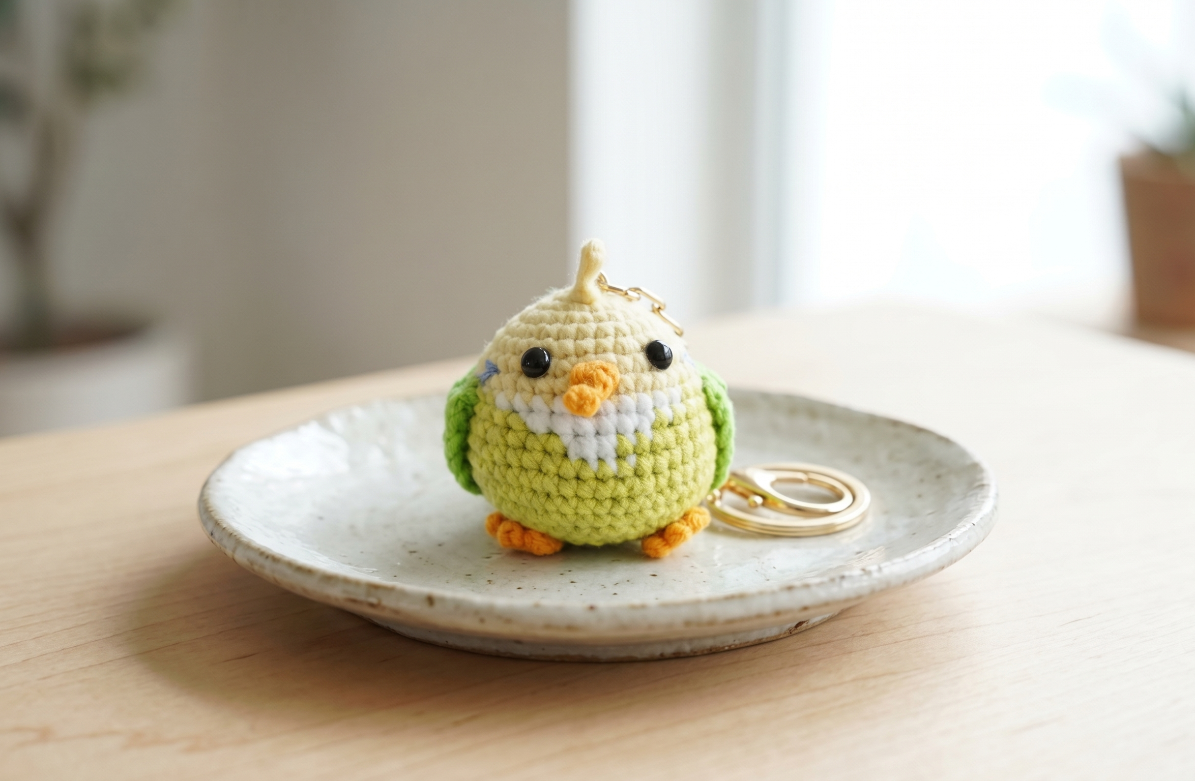 Crochet Bird Keyring