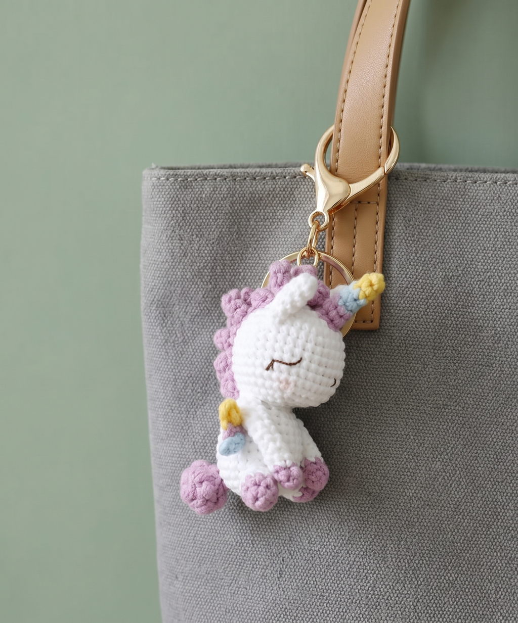 Crochet Unicorn Keyring
