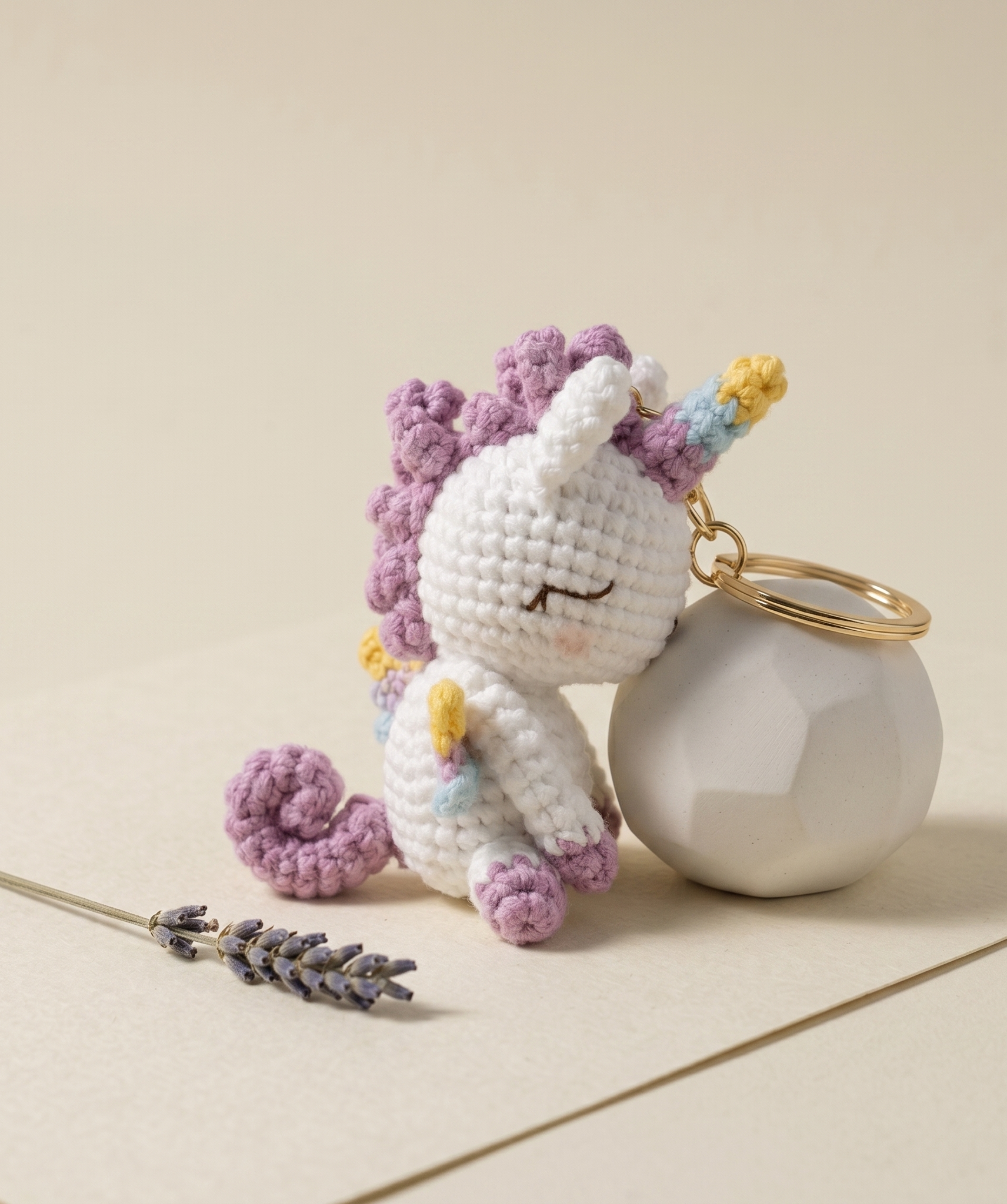 Crochet Unicorn Keyring