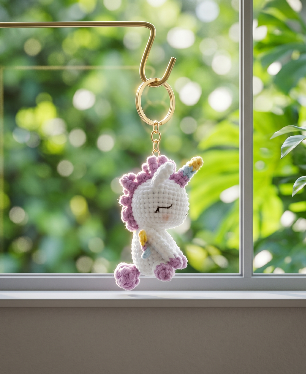 Crochet Unicorn Keyring