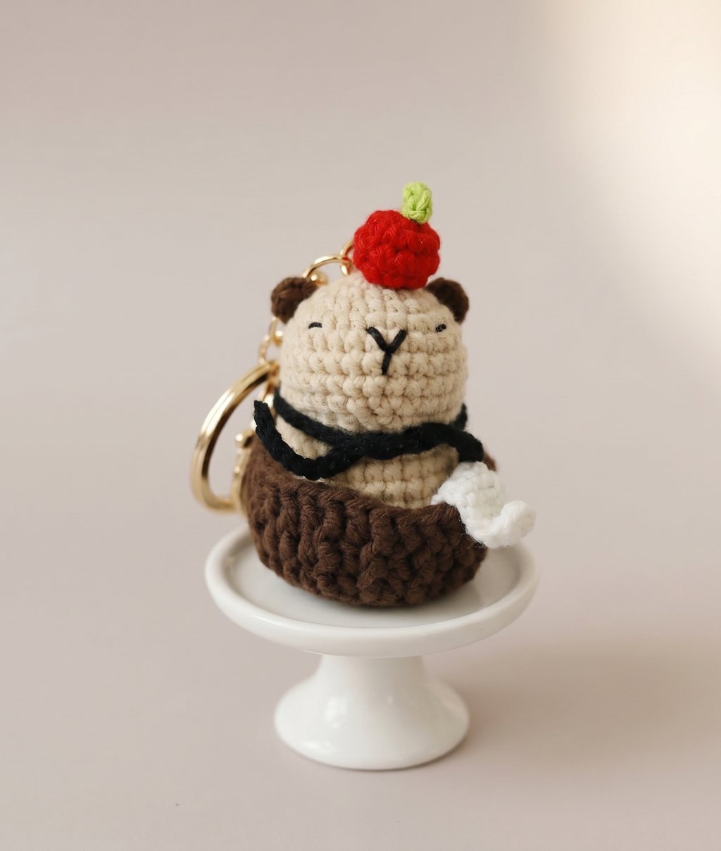 Crochet Capybara Keyring