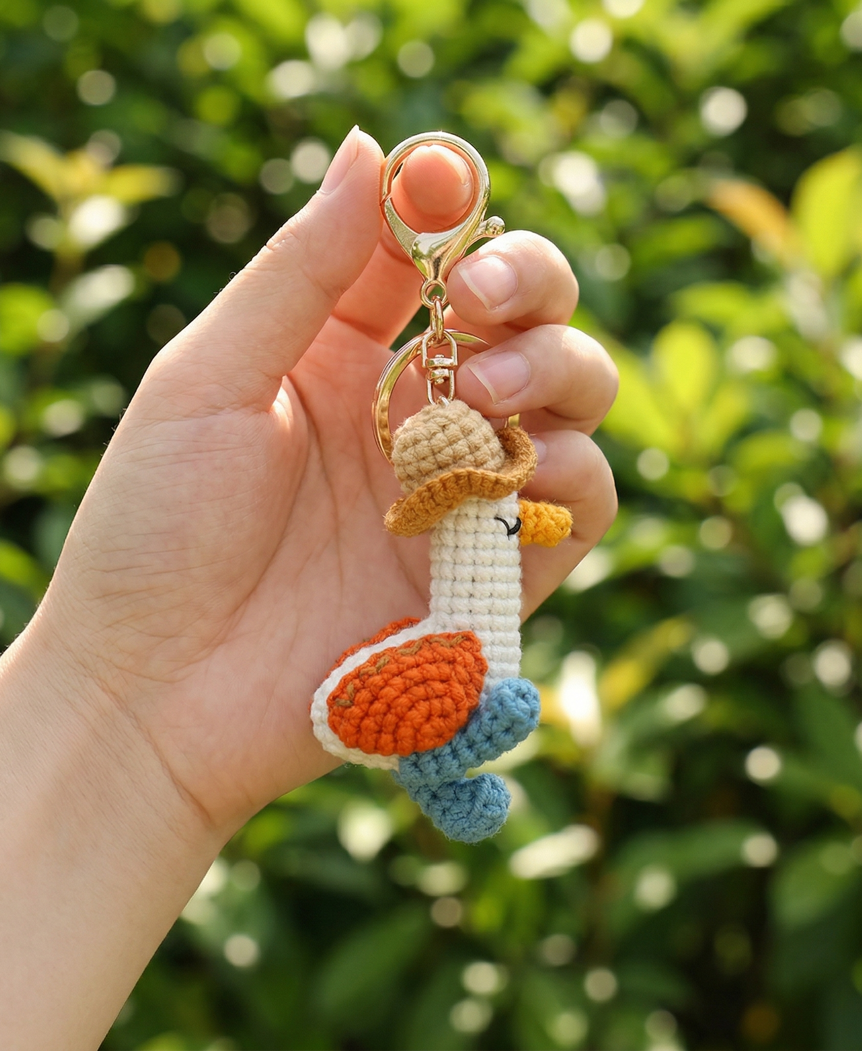 Crochet Duck Keyring