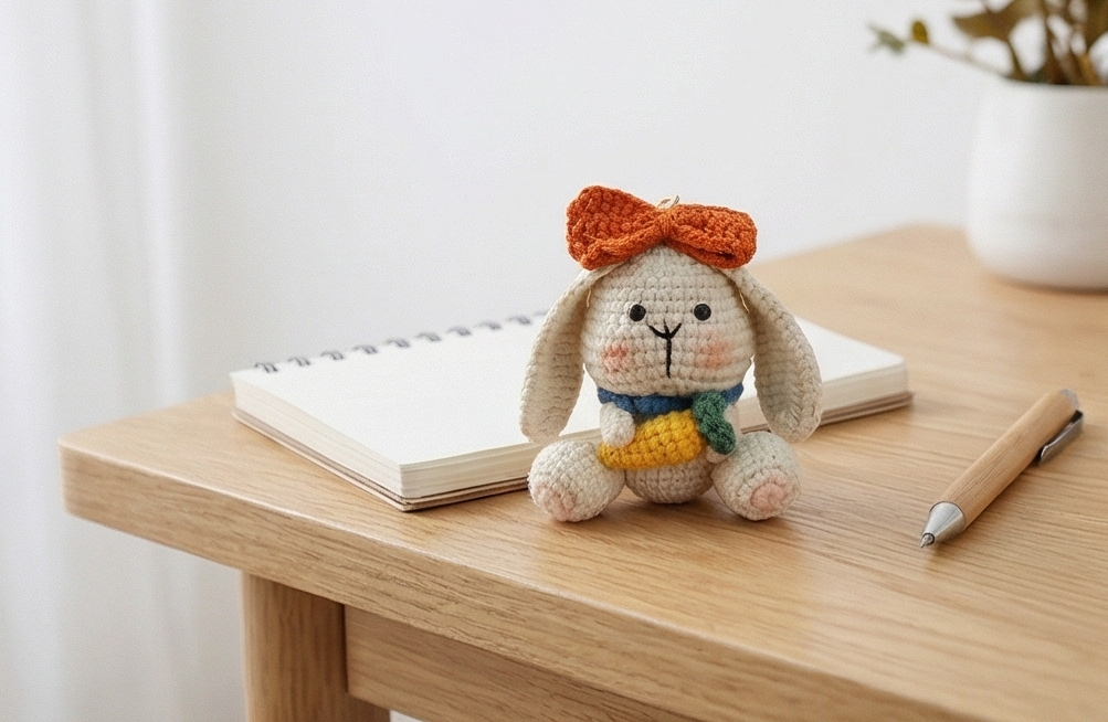 Crochet Bunny Keyring