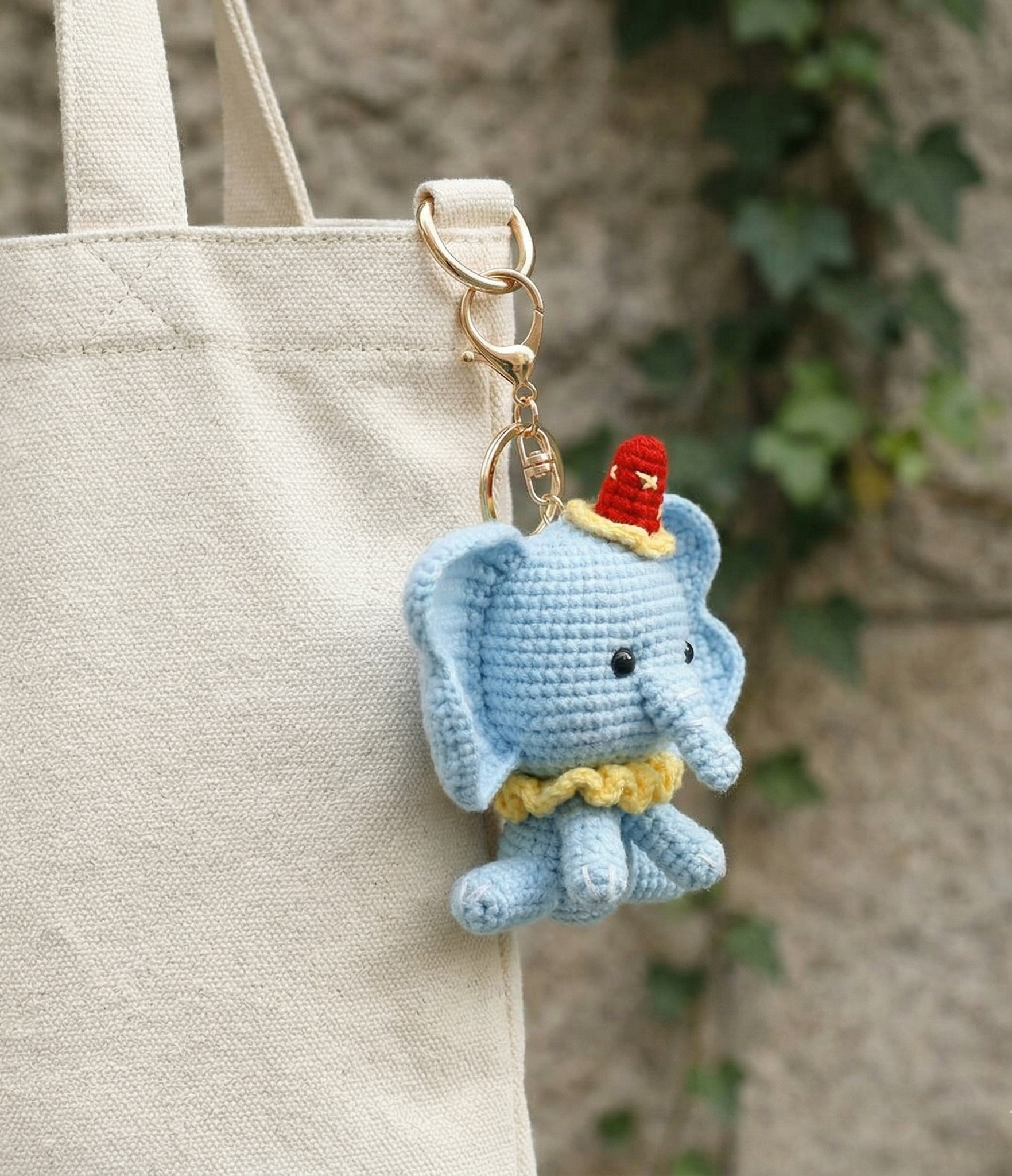 Crochet Elephant Keyring