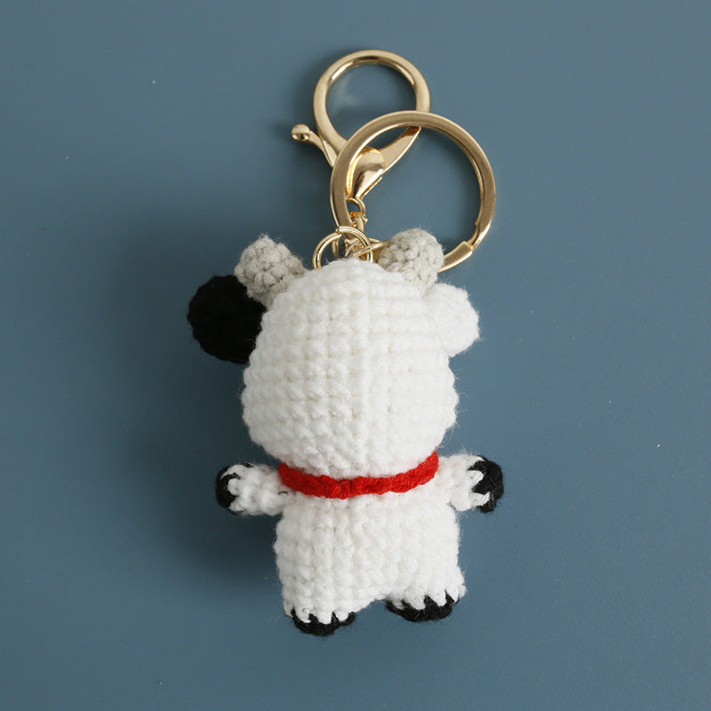 Crochet Cow Keyring