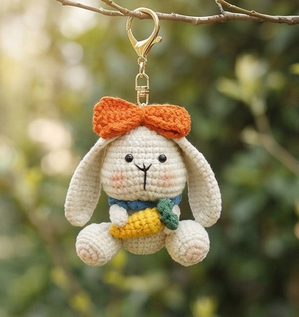 Crochet Bunny Keyring