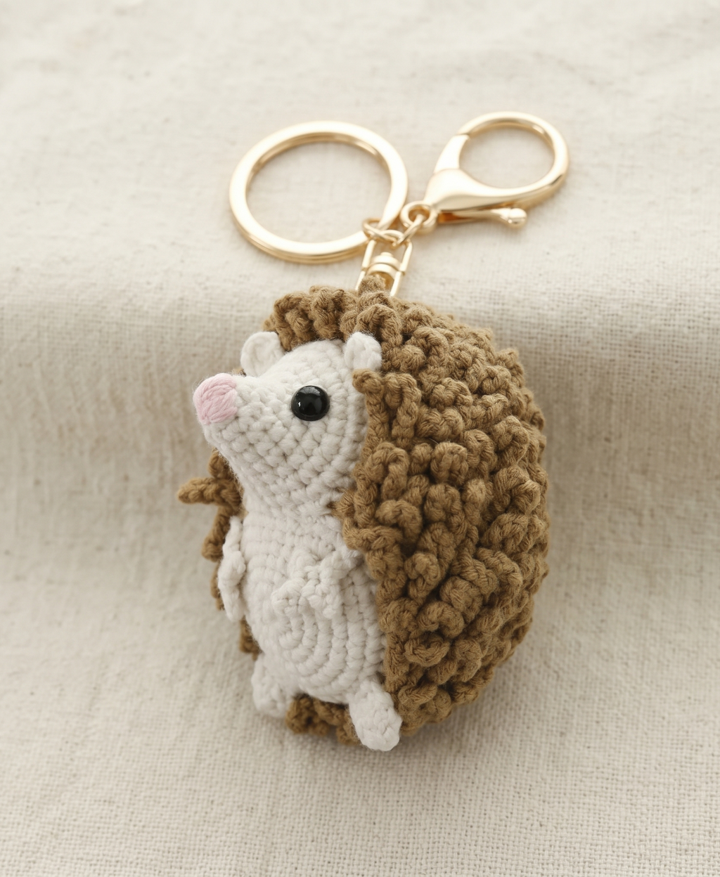 Crochet Hedgehog Keyring