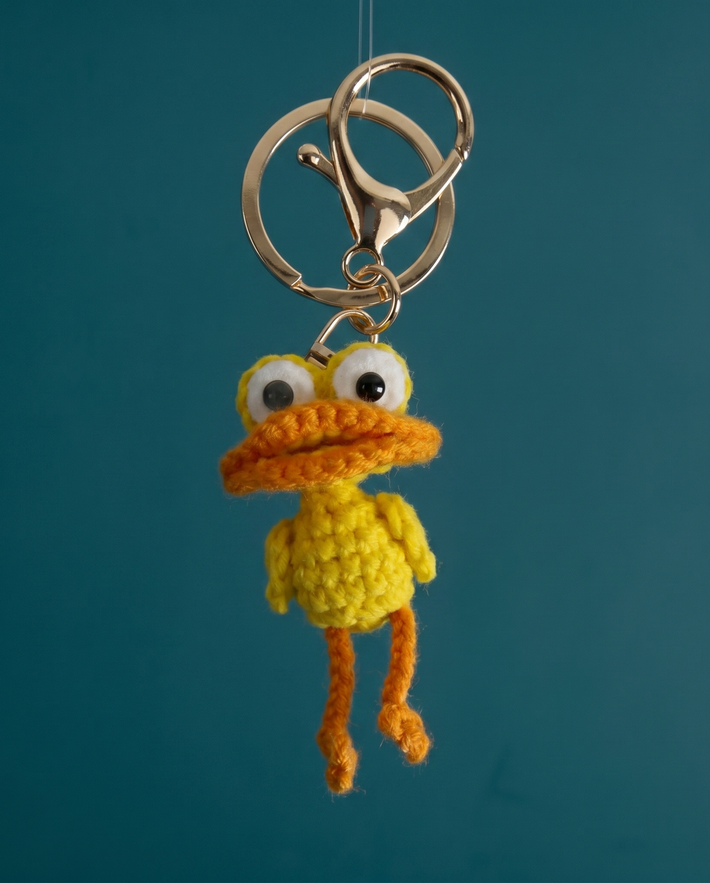 Crochet Derpy Duck Keyring