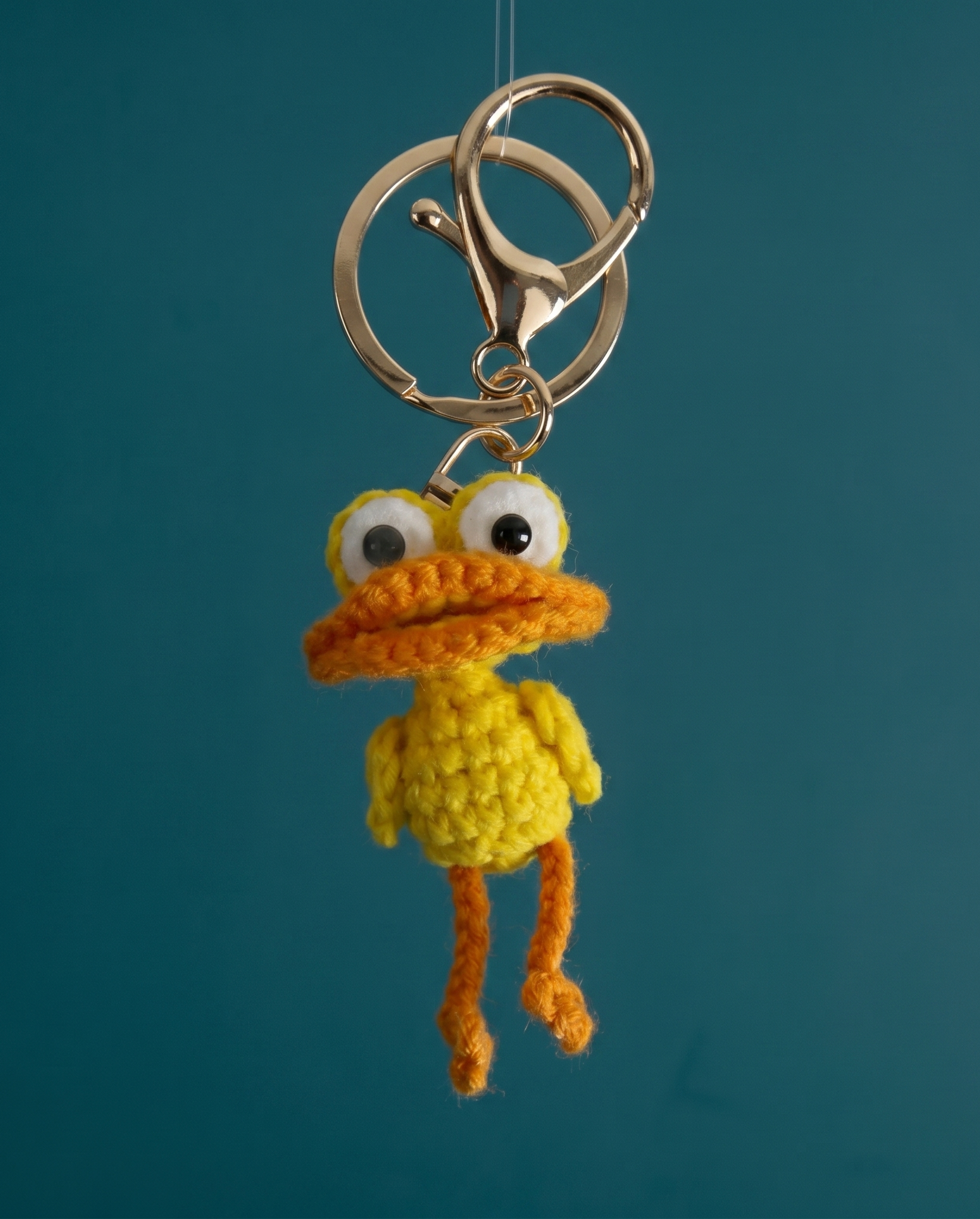Crochet Derpy Duck Keyring