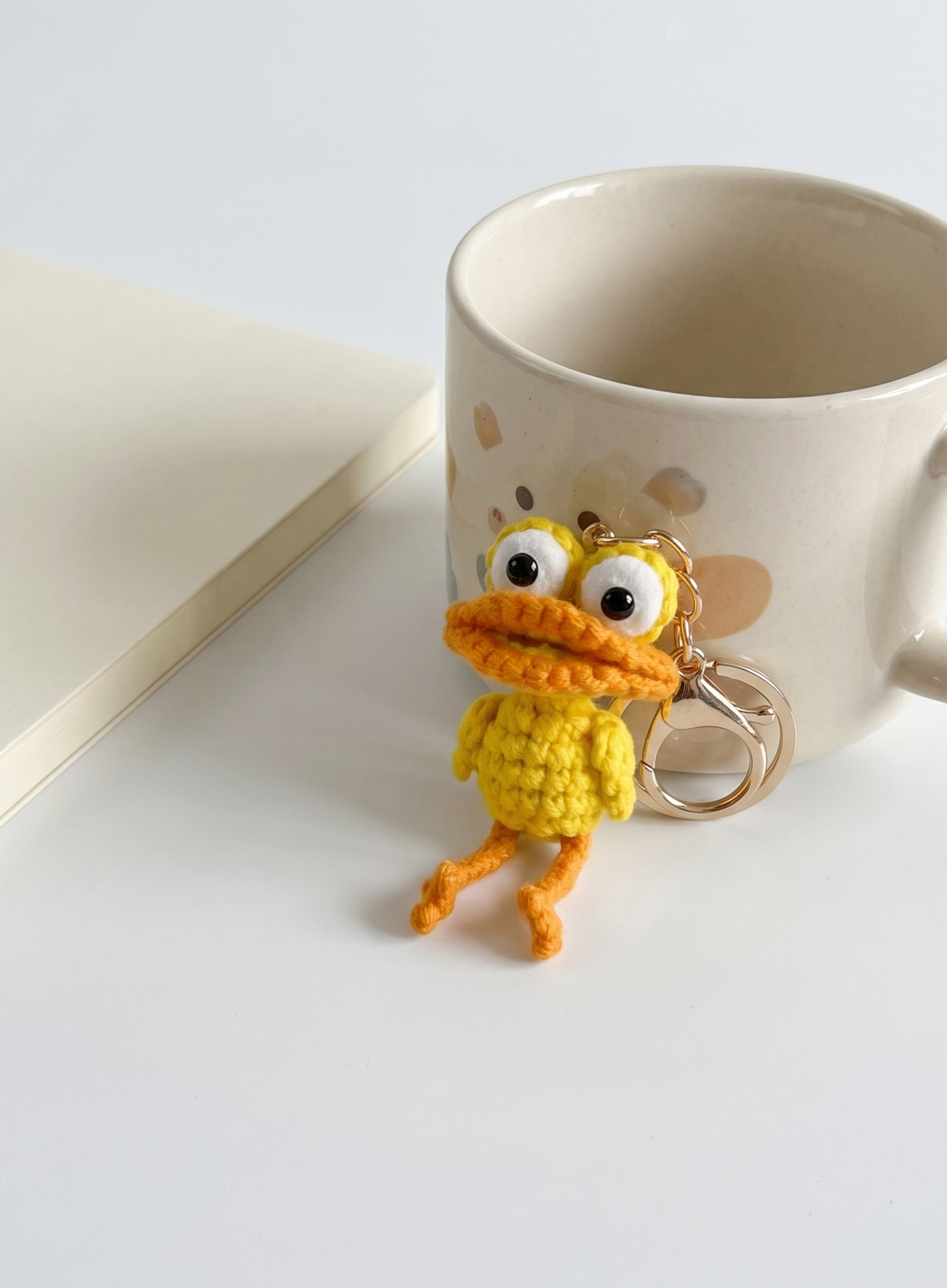 Crochet Derpy Duck Keyring