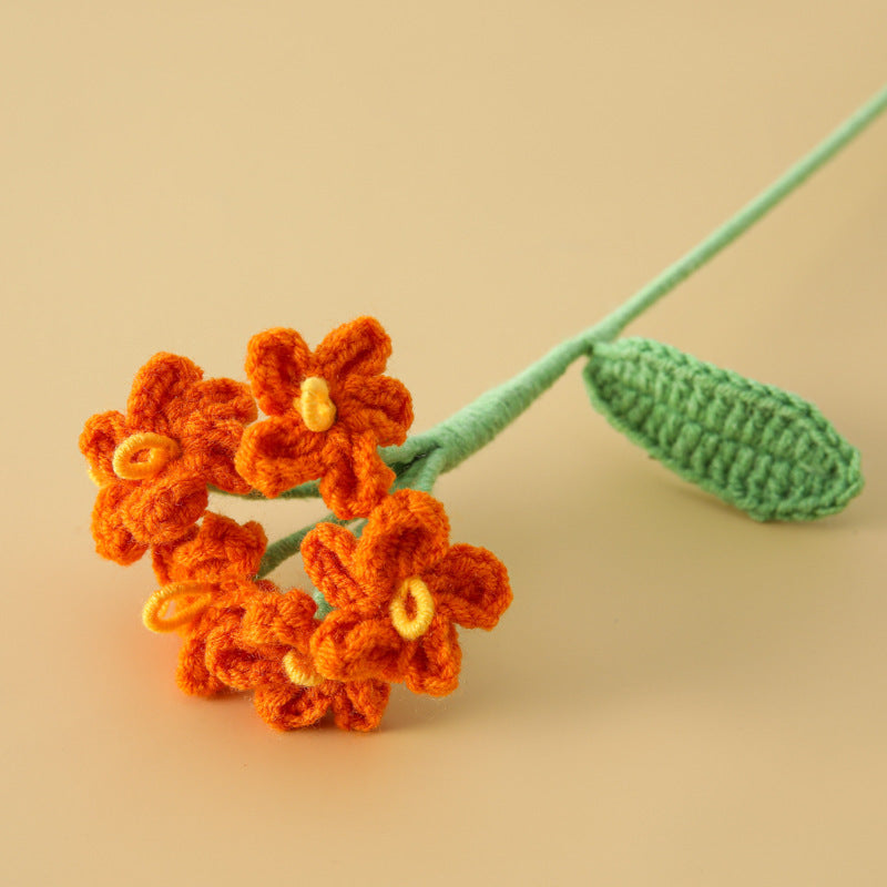 Crochet Forget-Me-Not Stem — Solid Colours