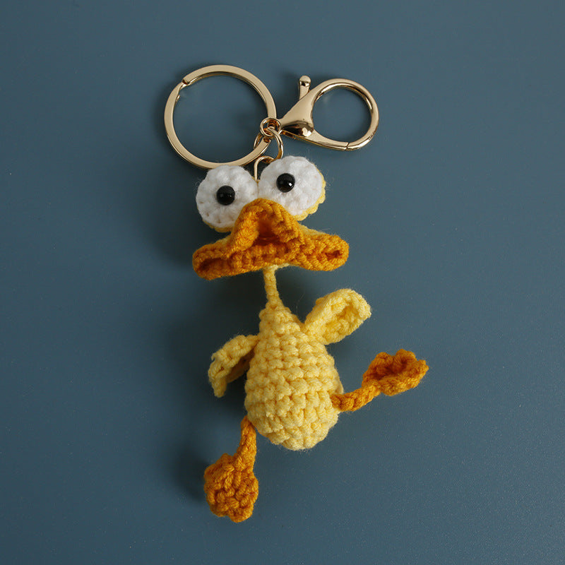 Crochet derpy duck keyring colour options
