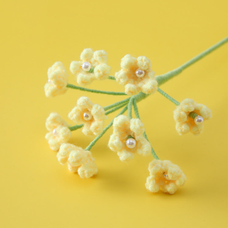 Crochet Forget-Me-Not Stem with Pearl