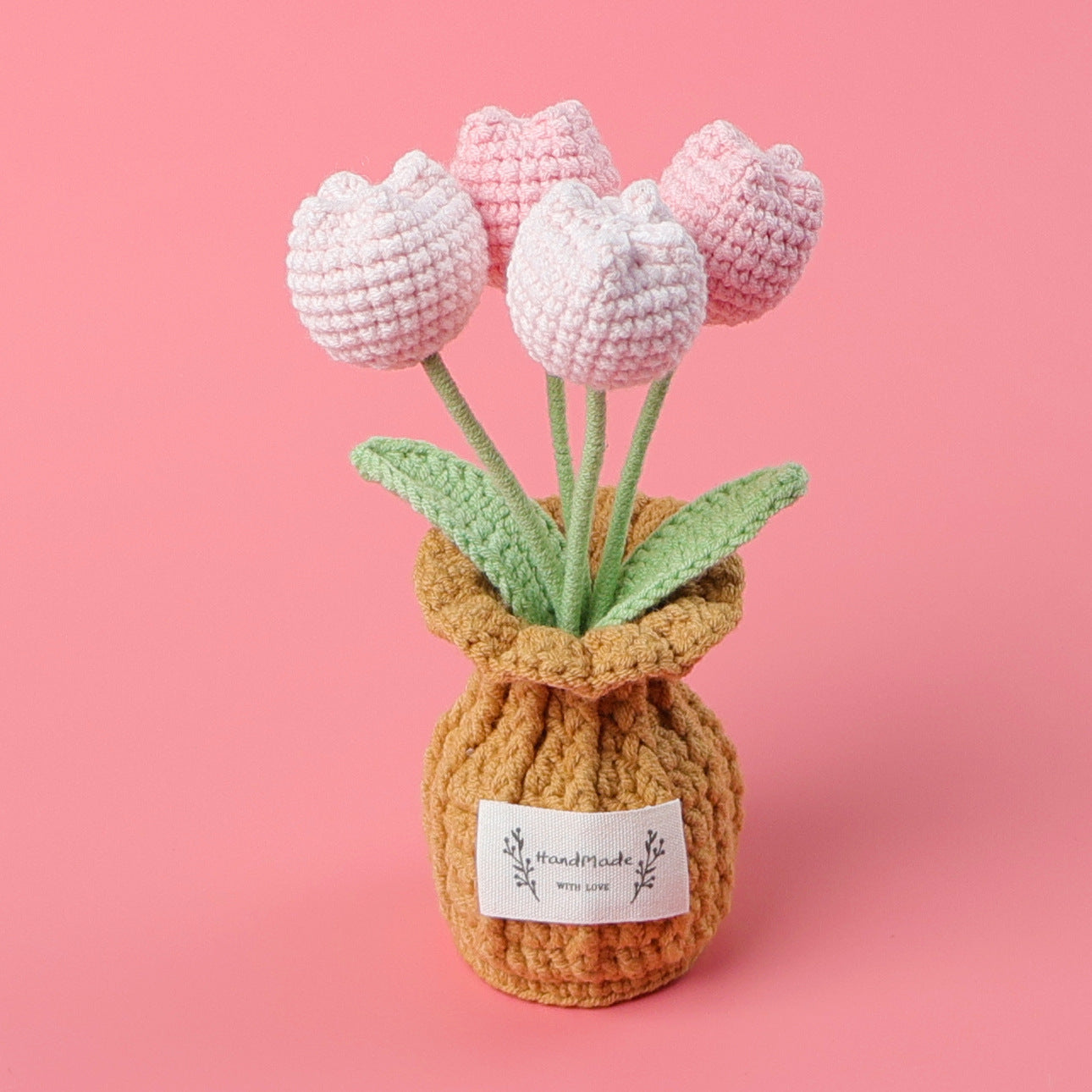 Crochet Tulip Flower Plant Pot (Medium)
