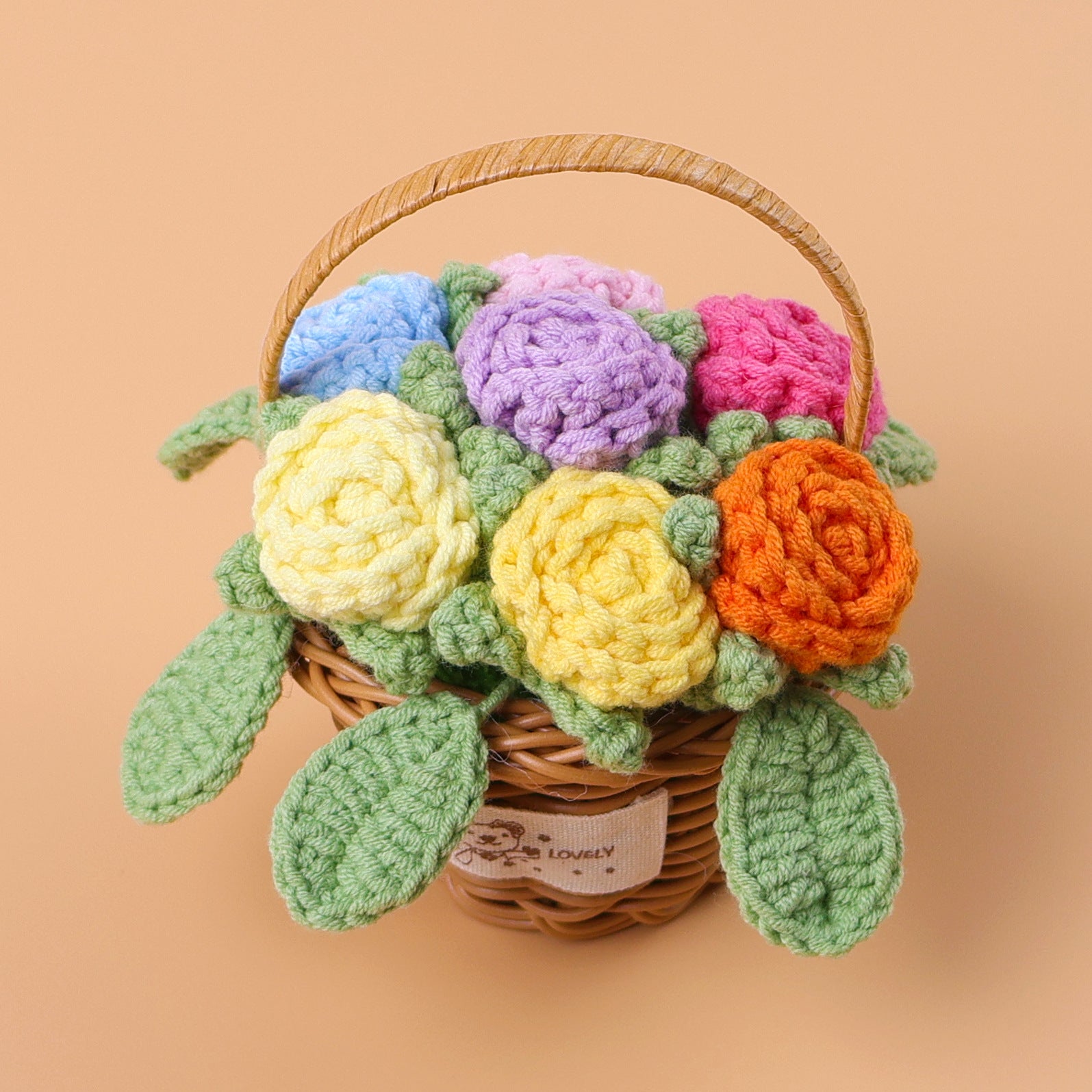 Crochet Flower Basket (Large)