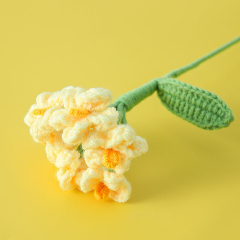 Crochet Forget-Me-Not Stem — Solid Colours