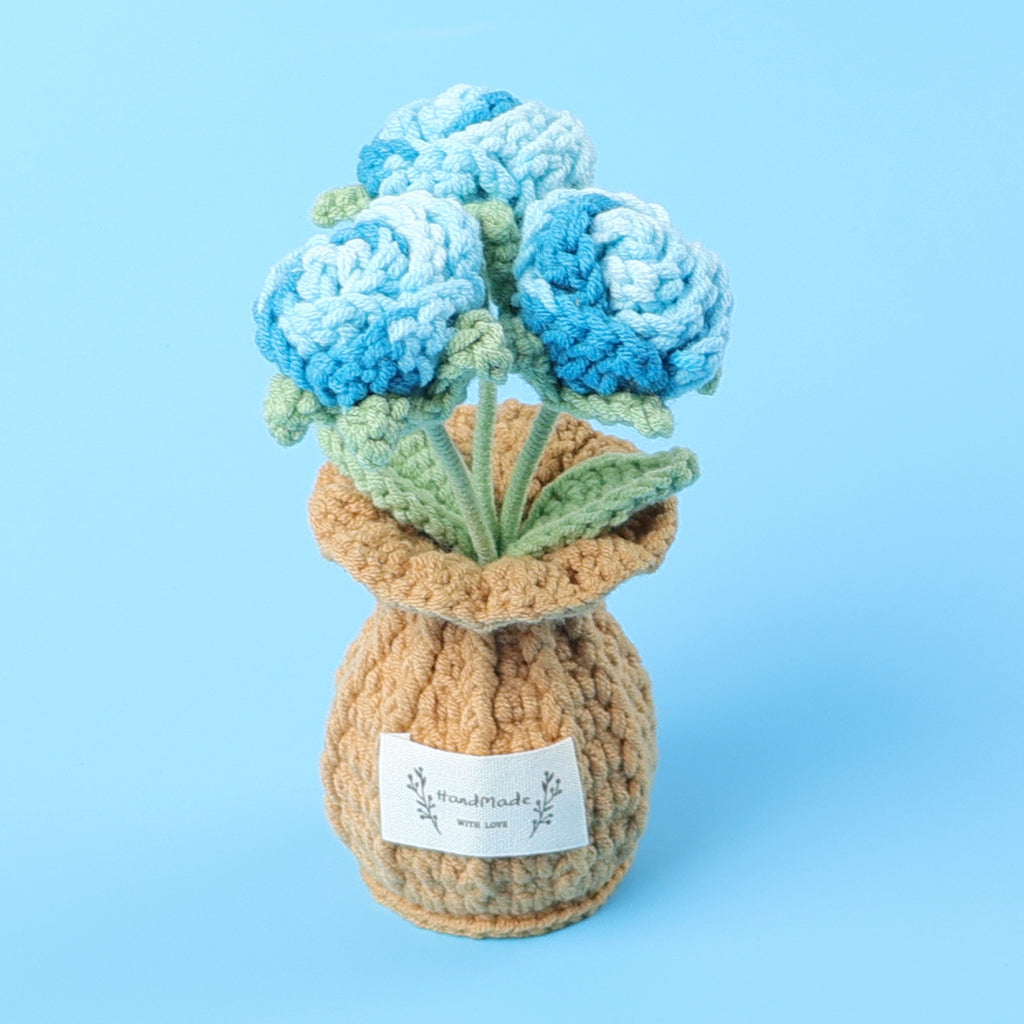Crochet Rose Pot (Medium)
