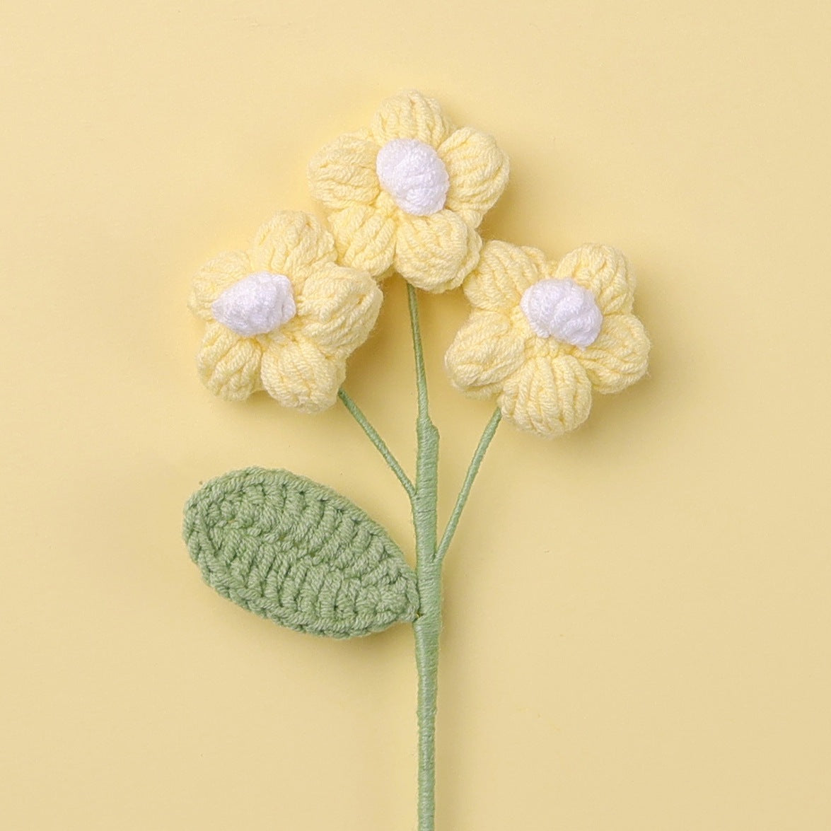Crochet Puff Flower Stem