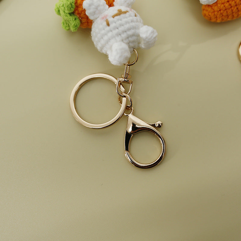 Handmade rabbit keyring suitable as bag charm