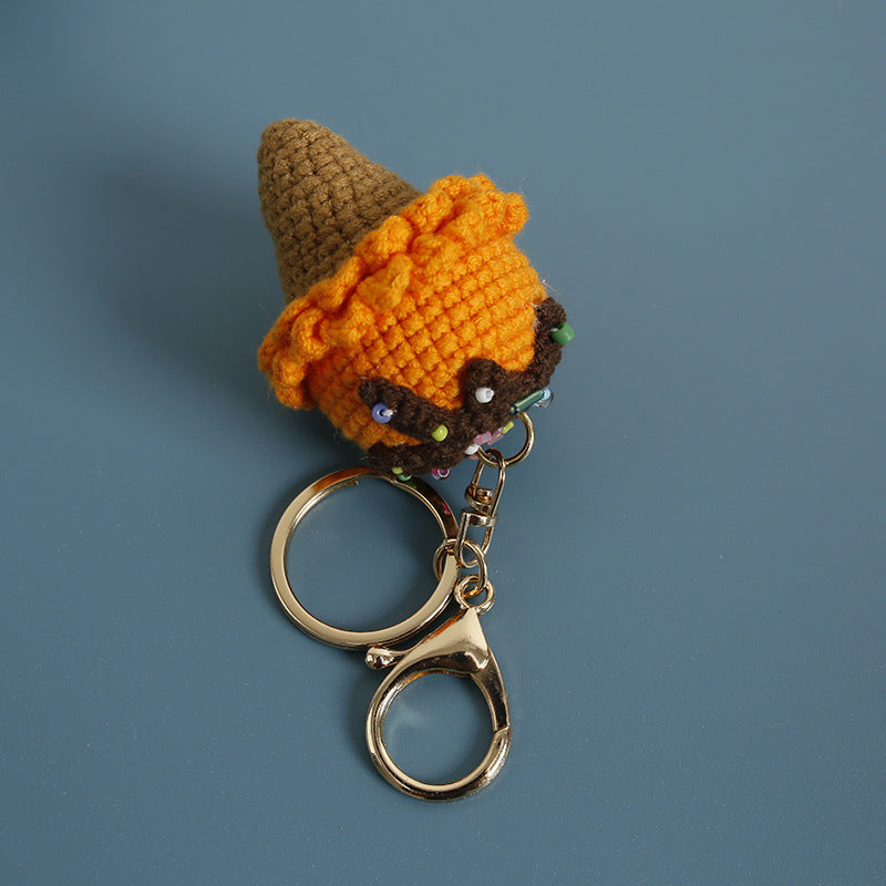 Crochet Ice Cream Keyring
