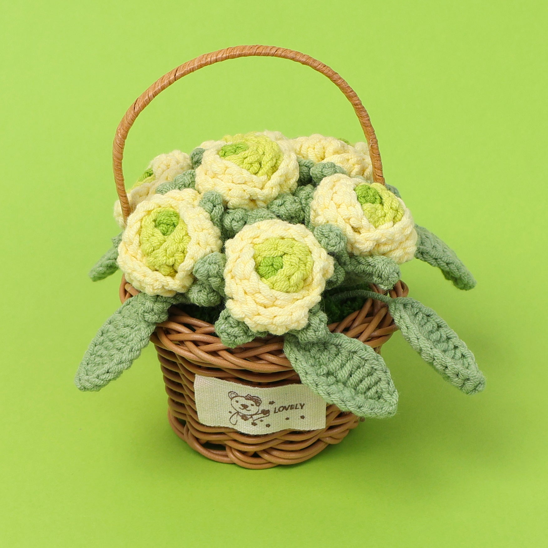 Crochet Flower Basket (Large)