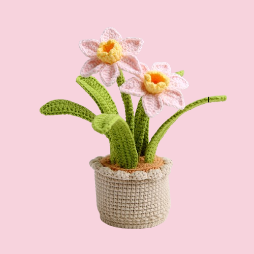 Crochet Daffodil Plant Pot (Large)