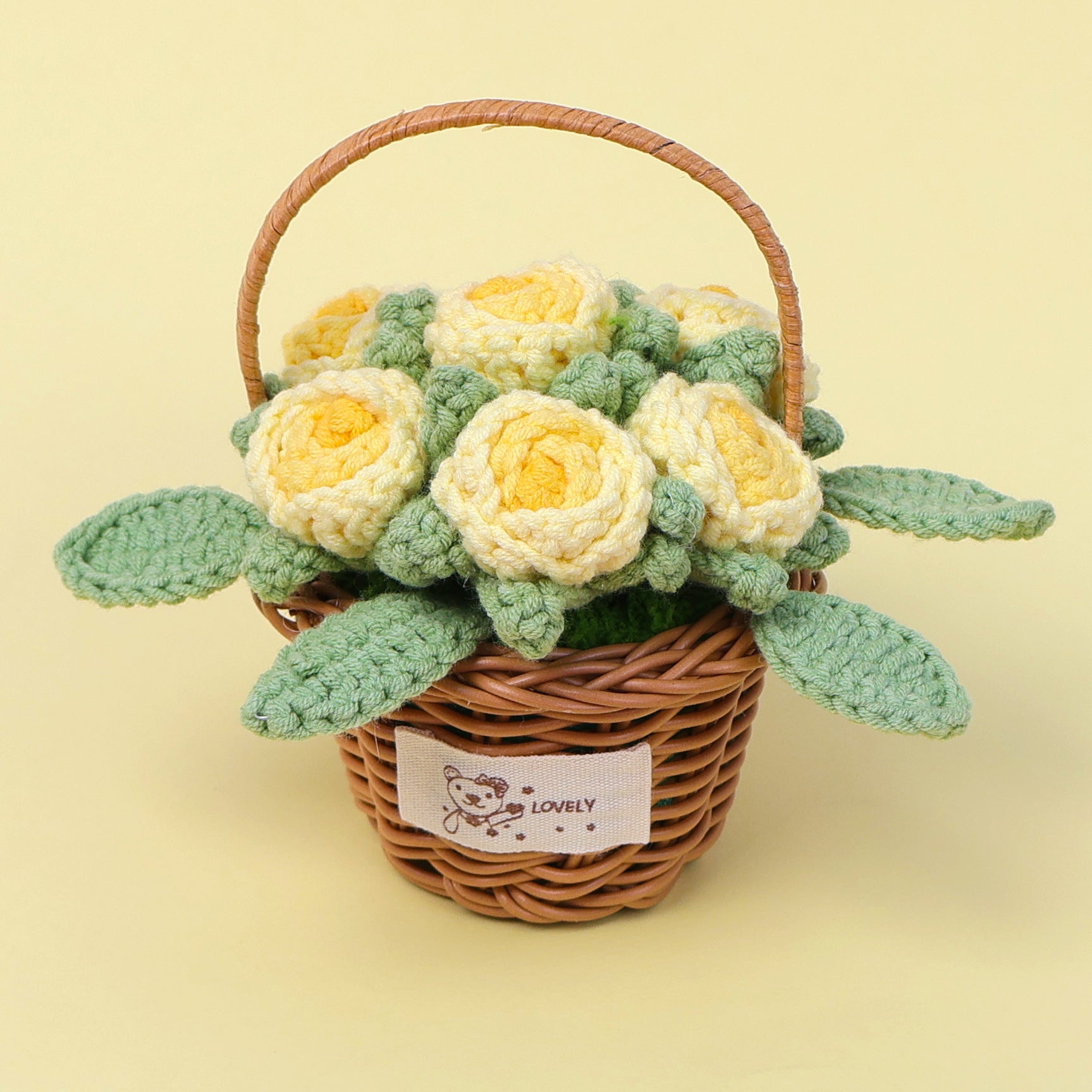 Crochet Flower Basket (Large)