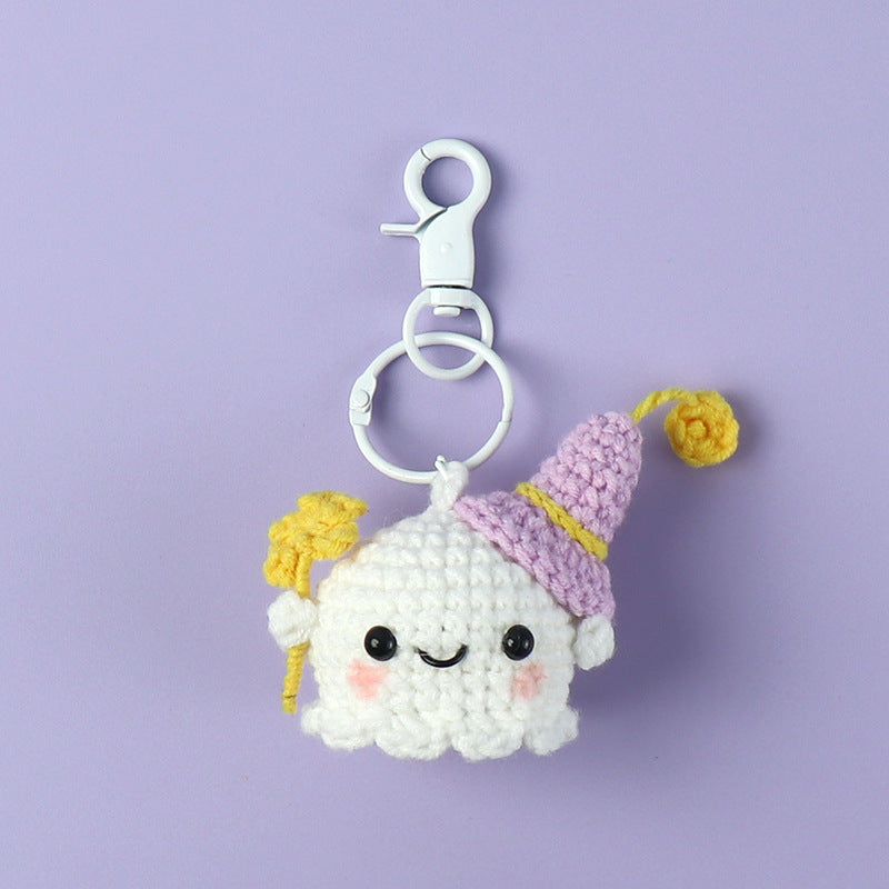 Crochet Moody Ghost Keyring