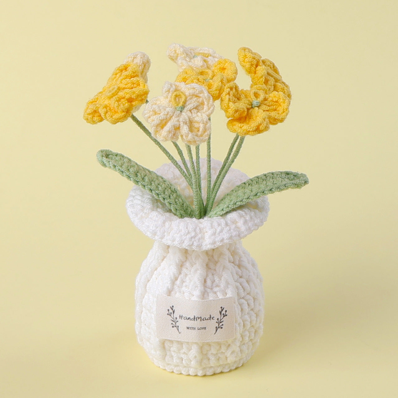 Crochet Forget-Me-Not Pot (Medium)