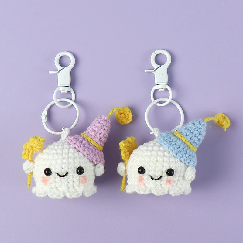 Crochet Moody Ghost Keyring