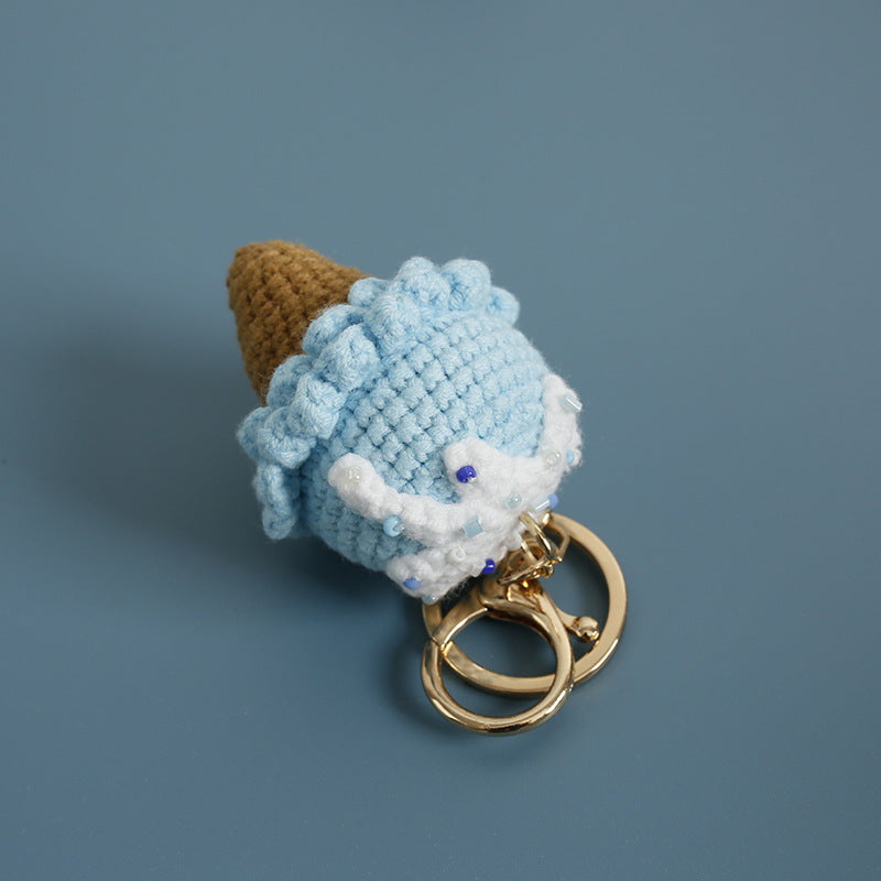 Crochet Ice Cream Keyring