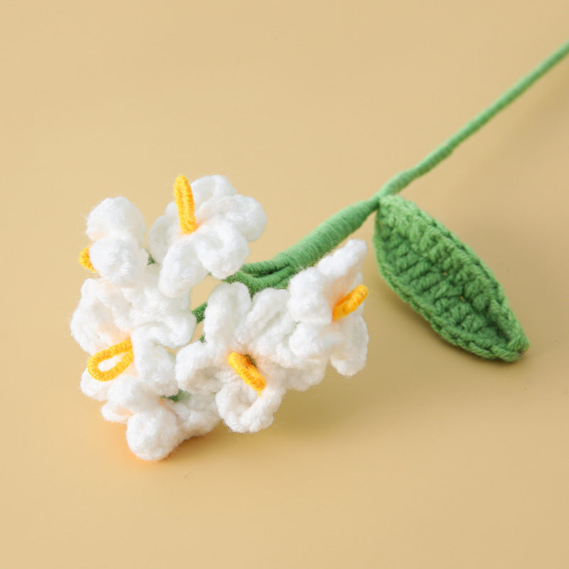 Crochet Forget-Me-Not Stem — Solid Colours