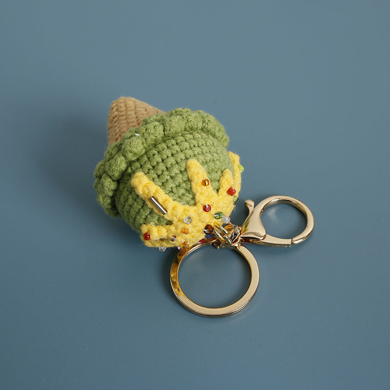 Crochet Ice Cream Keyring