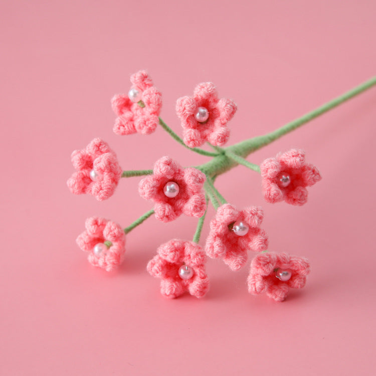 Crochet Forget-Me-Not Stem with Pearl