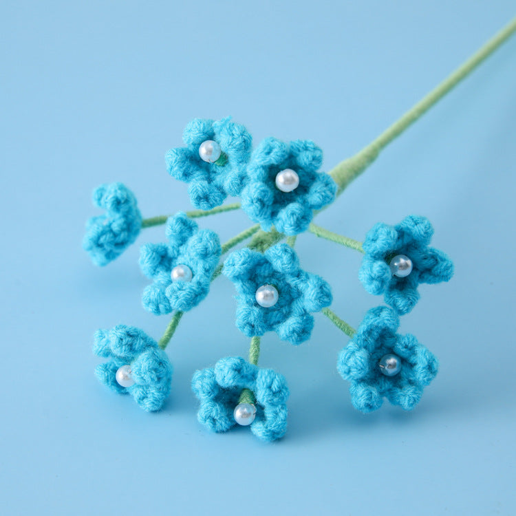 Crochet Forget-Me-Not Stem with Pearl