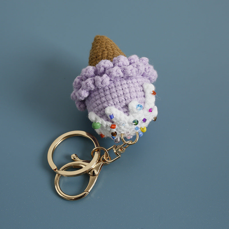 Crochet Ice Cream Keyring