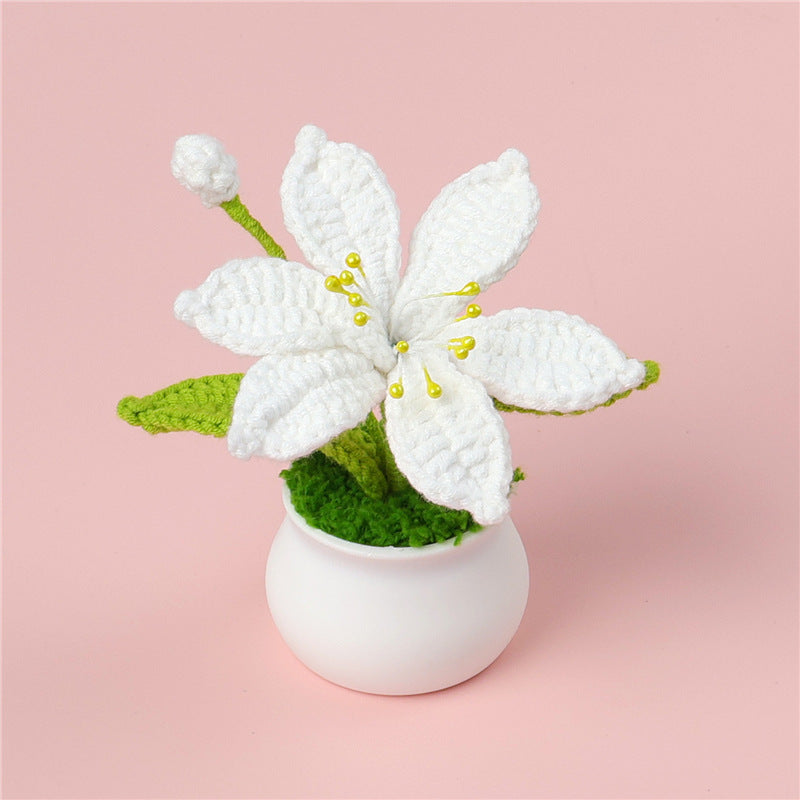 Crochet Lily Plant Pot