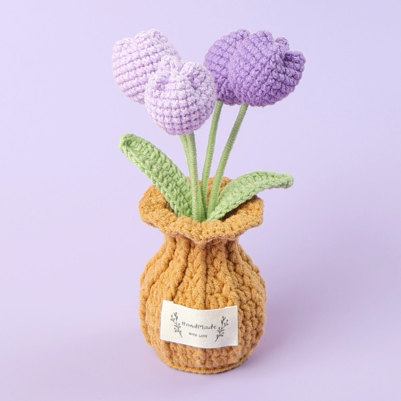 Crochet Tulip Flower Plant Pot (Medium)