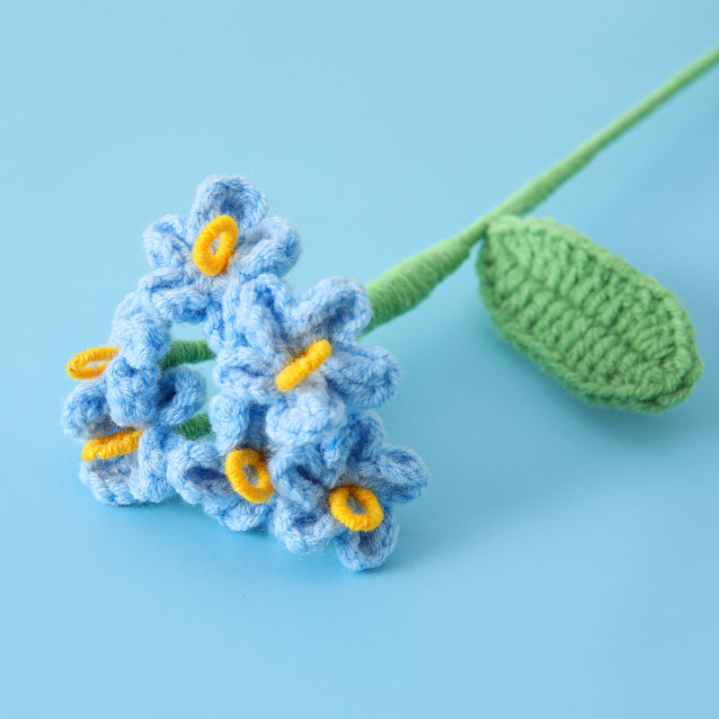 Crochet Forget-Me-Not Stem — Solid Colours