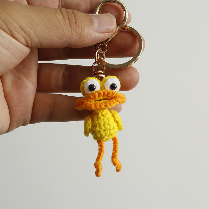 Handmade derpy duck keyring suitable as bag charm