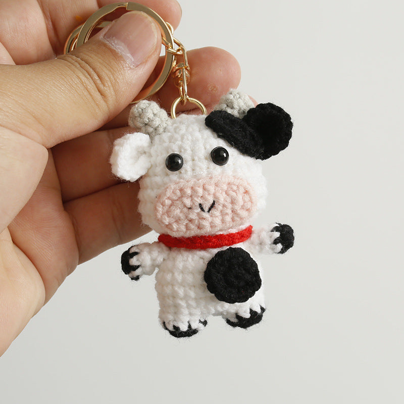 Crochet Cow Keyring
