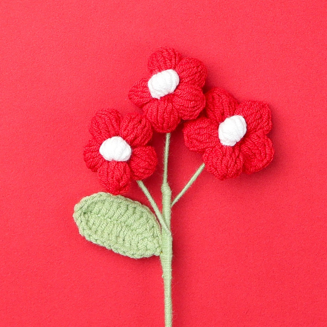 Crochet Puff Flower Stem