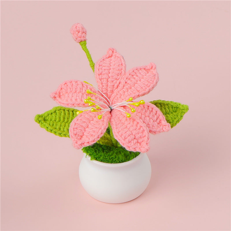 Crochet Lily Plant Pot