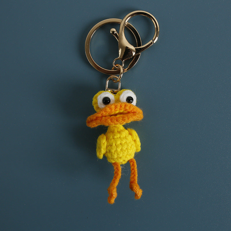Crochet Derpy Duck Keyring