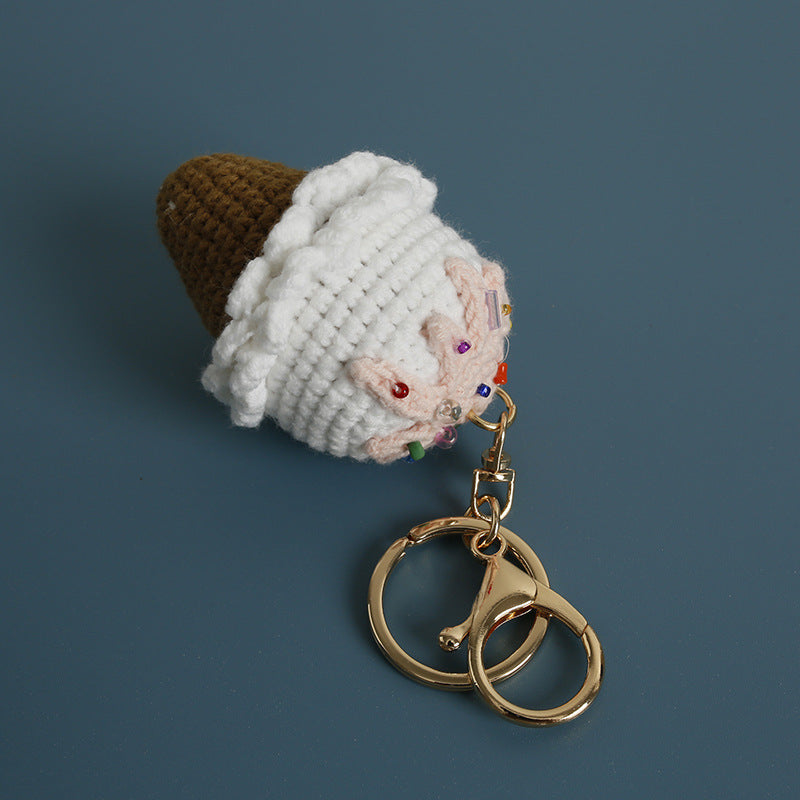 Crochet Ice Cream Keyring