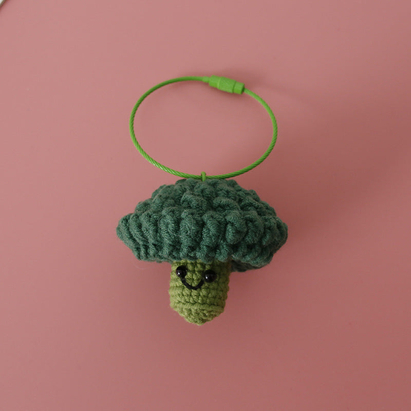 Crochet vegetable keyring suitable as bag charm