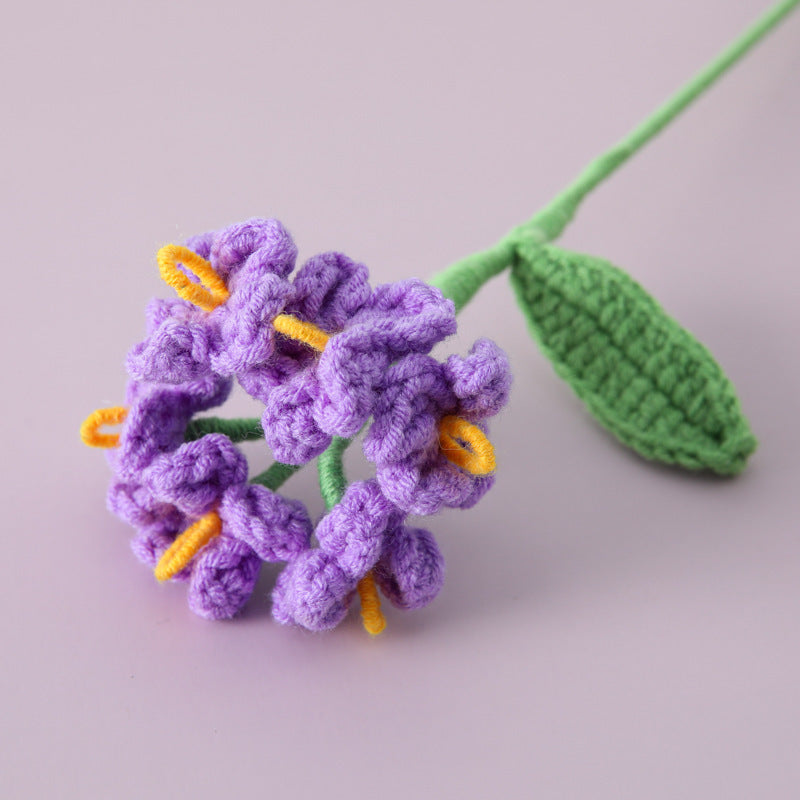 Crochet Forget-Me-Not Stem — Solid Colours